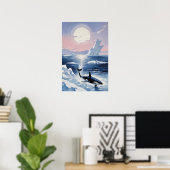 Trendiger Schwertwal Orca Alaska Poster (Heimbüro)