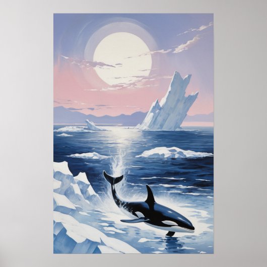 Trendiger Schwertwal Orca Alaska Poster (Vorne)