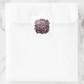 Trendiger Silber AMERICA FIRST Sticker Design (Tasche)