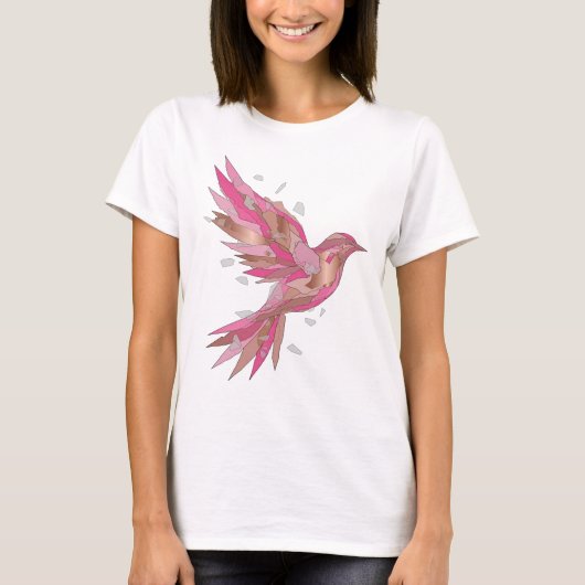 Trendiger Silberner ABSTRACT ART Kunstdruck T-Shirt (Vorderseite)