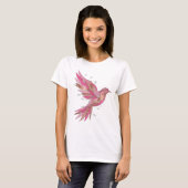 Trendiger Silberner ABSTRACT ART Kunstdruck T-Shirt (Vorne ganz)