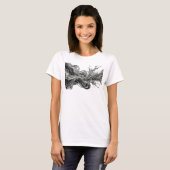 Trendiger silberner ABSTRACT ART Schmuck Kunst T-Shirt (Vorne ganz)