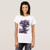 Trendiger silberner KUNSTDRUCK ABSTRACT ART v2 T-Shirt (Vorne ganz)