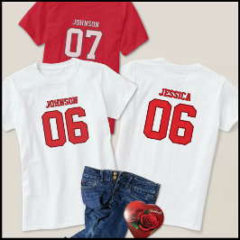 Trendiger Six Seven Meme Roter Valentinstag Jersey T-Shirt