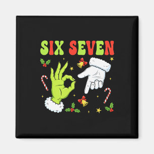 Trendiger Six Seven Weihnachts-Meme 67 Xmas Lustig Magnet