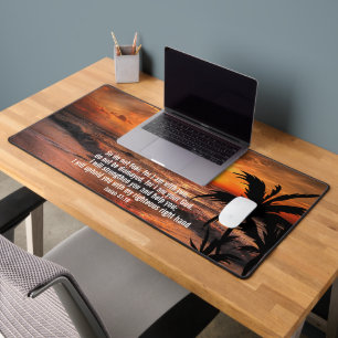 TRENDIGER SONNENUNTERGANG NATUR CHRISTLICHER BIBEL SCHREIBTISCHUNTERLAGE