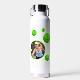 Trendiger Sport Anfangsname Foto Pickleball-Schläg Trinkflasche