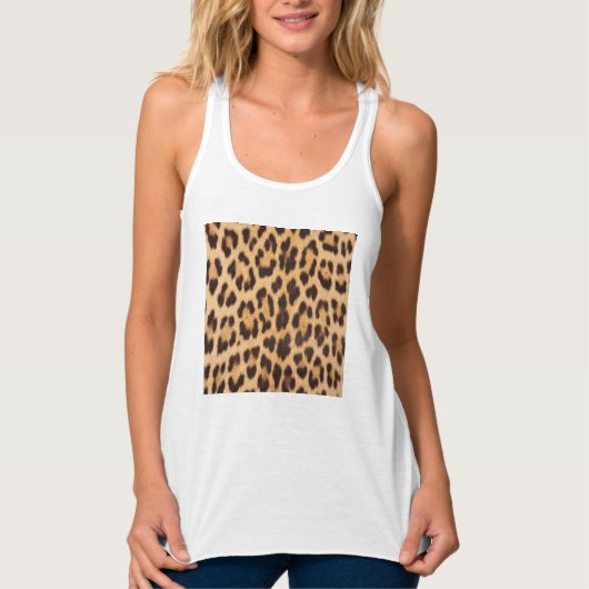trendiger, stylischer Wild Safari Leopard Druck Tank Top (Vorderseite)