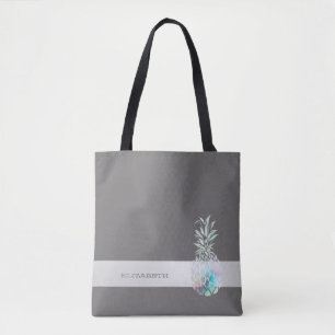 Trendiger süßer Ananas,Streifen - Personalisiert Tasche