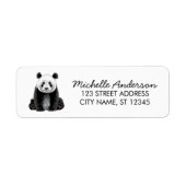 Trendiger süßer Panda-Bär-Rücksendeadresse   (Vorne)
