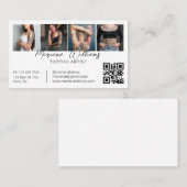 Trendiger Tätowierer QR-Code 4-Foto-Collage Visitenkarte (Vorne/Hinten)