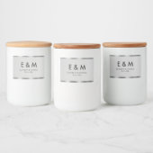 Trendiger Text zum Speichern des Monogramms Elegan Lebensmitteletikett (Flaschen)