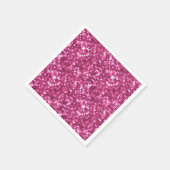 Trendiger Valentinstag Hot Pink Disco-Stil Quadrat Serviette (Ecke)