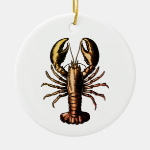 Trendiger Vintage-Hummer Keramik Ornament