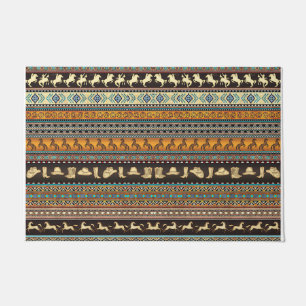 Trendiger Vintage-Muster-Teppich, Retro-Vibes Fußmatte