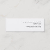 Trendiger Visagist Gold Monogramm Schwarz Weiß Mini Visitenkarte (Rückseite)