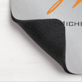 Trendiger Visagist Silber Grau Orange Monogramm Mousepad (Ecke)