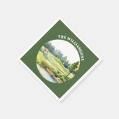 Trendiger Wasserfarbe Golf Orientierter Kurs Wagen Serviette (Ecke)