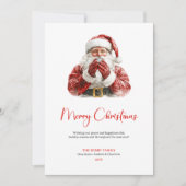Trendiger Weihnachtsmann Moderne Weihnachtsgrußkar Feiertagskarte (Vorderseite)
