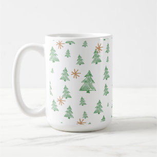 Trendiger Winter Einzigartige Weihnachtsbaum Stern Kaffeetasse