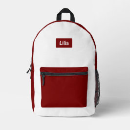 Trendiger zweifarbiger Schulstil mit Personalisier Bedruckter Rucksack