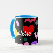 Trendiges 80er-Muster Tasse (Vorderseite Links)