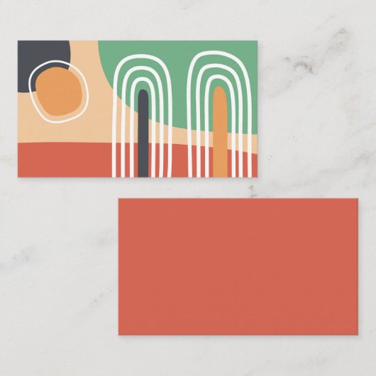 Trendiges abstraktes Bio Kunstdesign Begleitkarte (Vorne/Hinten)