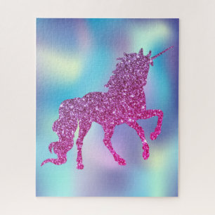 Trendiges abstraktes Glitter-Einhorn Puzzle