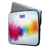 Trendiges Abstraktes Polygonales Muster mit Monogr Laptopschutzhülle (Vorderseite Links)