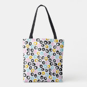 Trendiges abstraktes Punkte-Muster-Monogramm Tasche (Rückseite)