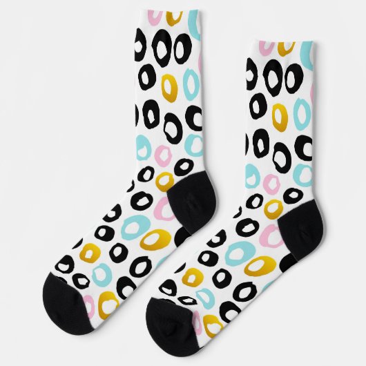 Trendiges abstraktes Punkte-Muster Socken (Linkes Detail)