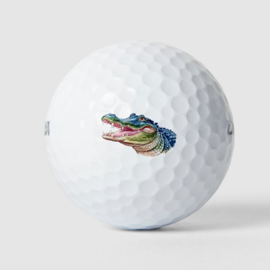 Trendiges Alligator-Krokodil-Tier Golfball (Vorderseite)