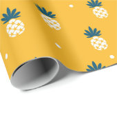 Trendiges Ananas-Muster Geschenkpapier Rolle (Rolleneckpunkt)