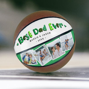 Trendiges Andenken mit 4 Fotos 'Bester Vater überh Basketball