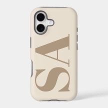 trendiges Antikweiß mit Monogramm Case-Mate