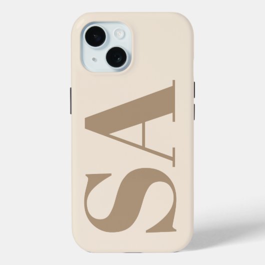 trendiges Antikweiß mit Monogramm Case-Mate iPhone Hülle (Rückseite)