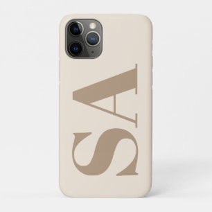 trendiges Antikweiß mit Monogramm Case-Mate iPhone Hülle