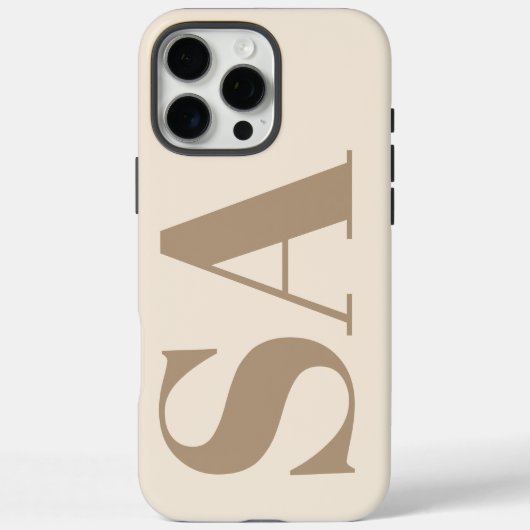 trendiges Antikweiß mit Monogramm Case-Mate iPhone Hülle (Rückseite)