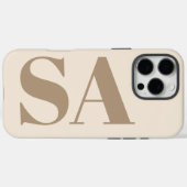 trendiges Antikweiß mit Monogramm Case-Mate iPhone Hülle (Rückseite (Horizontal))