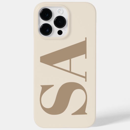trendiges Antikweiß mit monogramm Case-Mate iPhone Hülle (Rückseite)