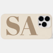 trendiges Antikweiß mit monogramm Case-Mate iPhone Hülle (Rückseite (Horizontal))