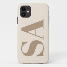 trendiges Antikweiß mit Monogramm Case-Mate
