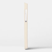 trendiges Antikweiß mit Monogramm Case-Mate iPhone Hülle (Rückseite / Links)