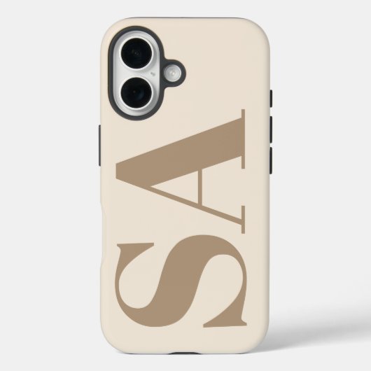 trendiges Antikweiß mit Monogramm Case-Mate iPhone Hülle (Rückseite)