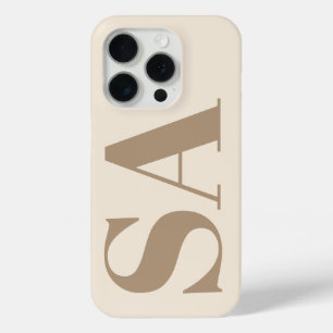 trendiges Antikweiß mit Monogramm Case-Mate iPhone Hülle
