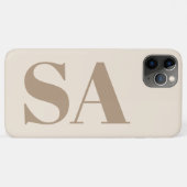 trendiges Antikweiß mit Monogramm Case-Mate iPhone Hülle (Rückseite (Horizontal))