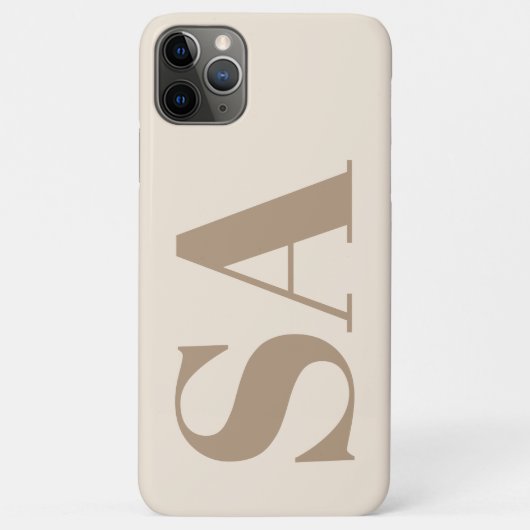trendiges Antikweiß mit Monogramm Case-Mate iPhone Hülle (Rückseite)