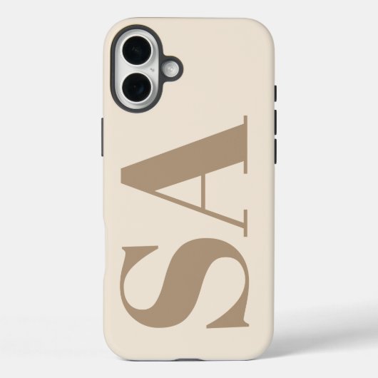 trendiges Antikweiß mit Monogramm Case-Mate iPhone Hülle (Rückseite)