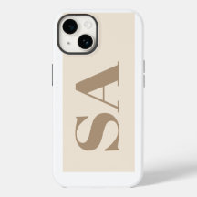 trendiges Antikweiß mit Monogramm Case-Mate
