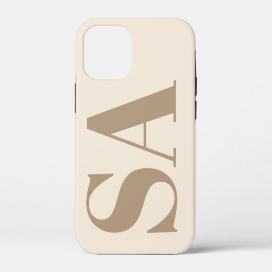 trendiges Antikweiß mit Monogramm Case-Mate iPhone Hülle (Rückseite)